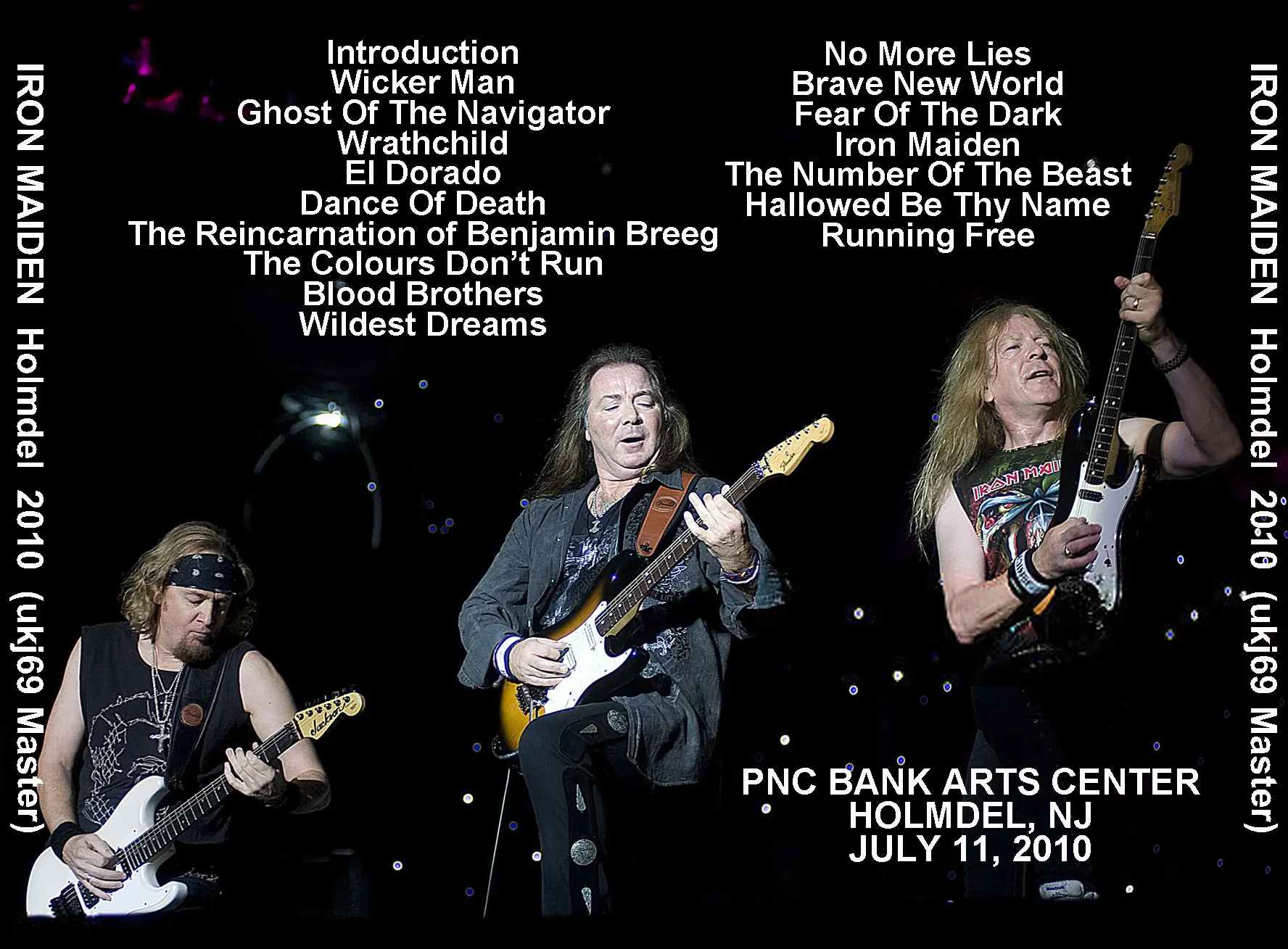 Iron Maiden, Holmdel 2010: cover art, back