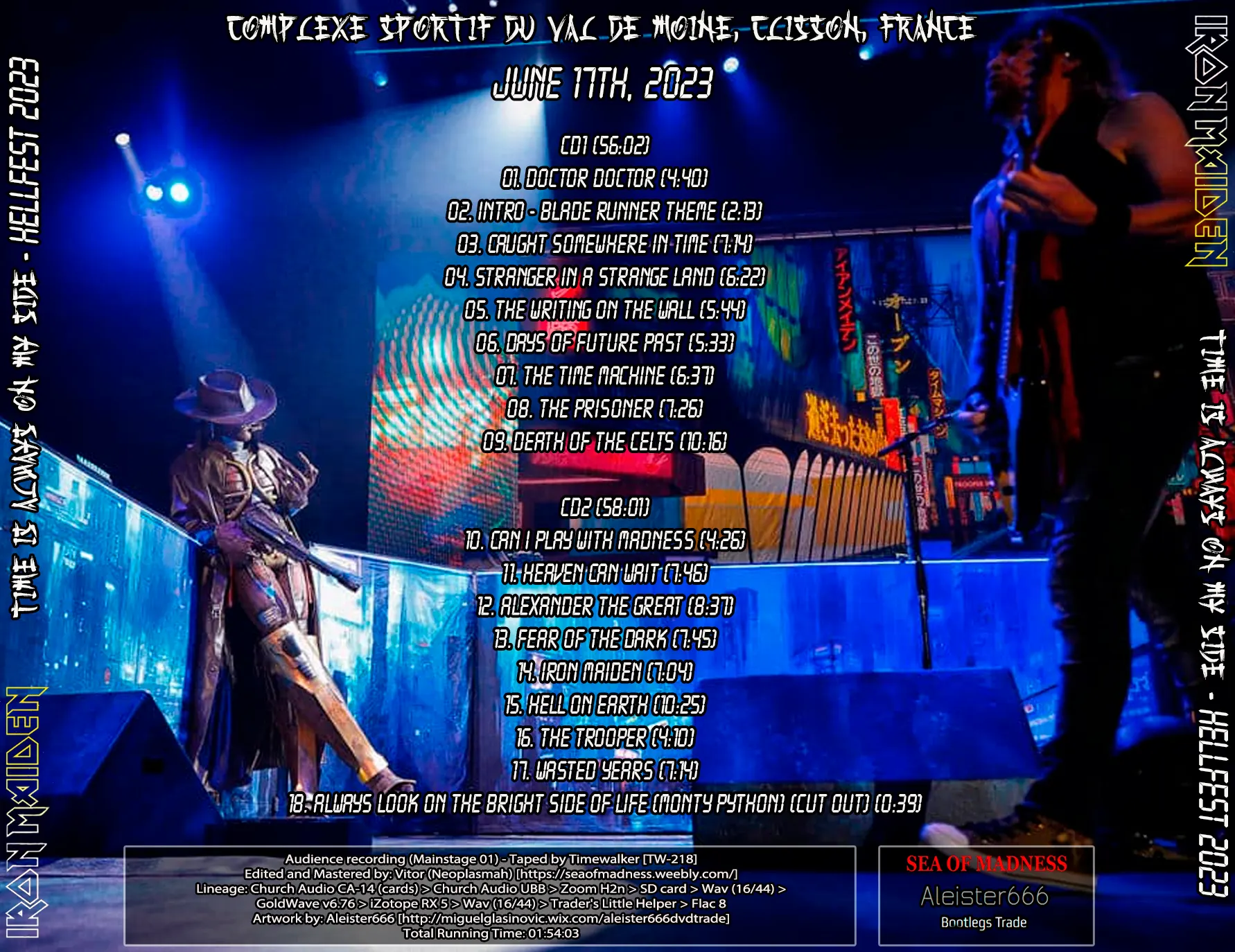Iron Maiden, Clisson 2023: cover art, back