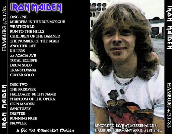 Iron Maiden, Hamburg 1982: cover art, back