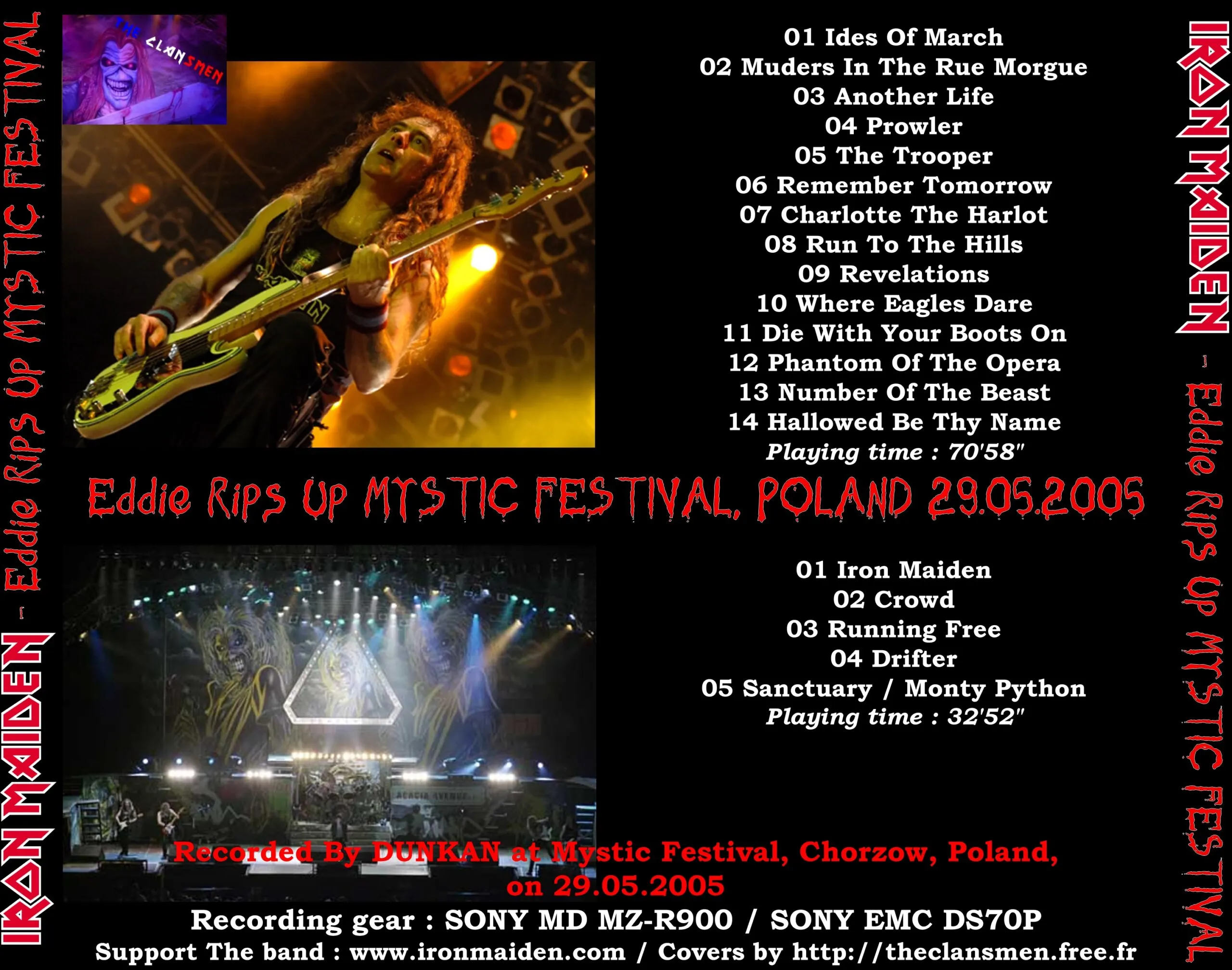 Iron Maiden, Chorzow 2005: cover art, back