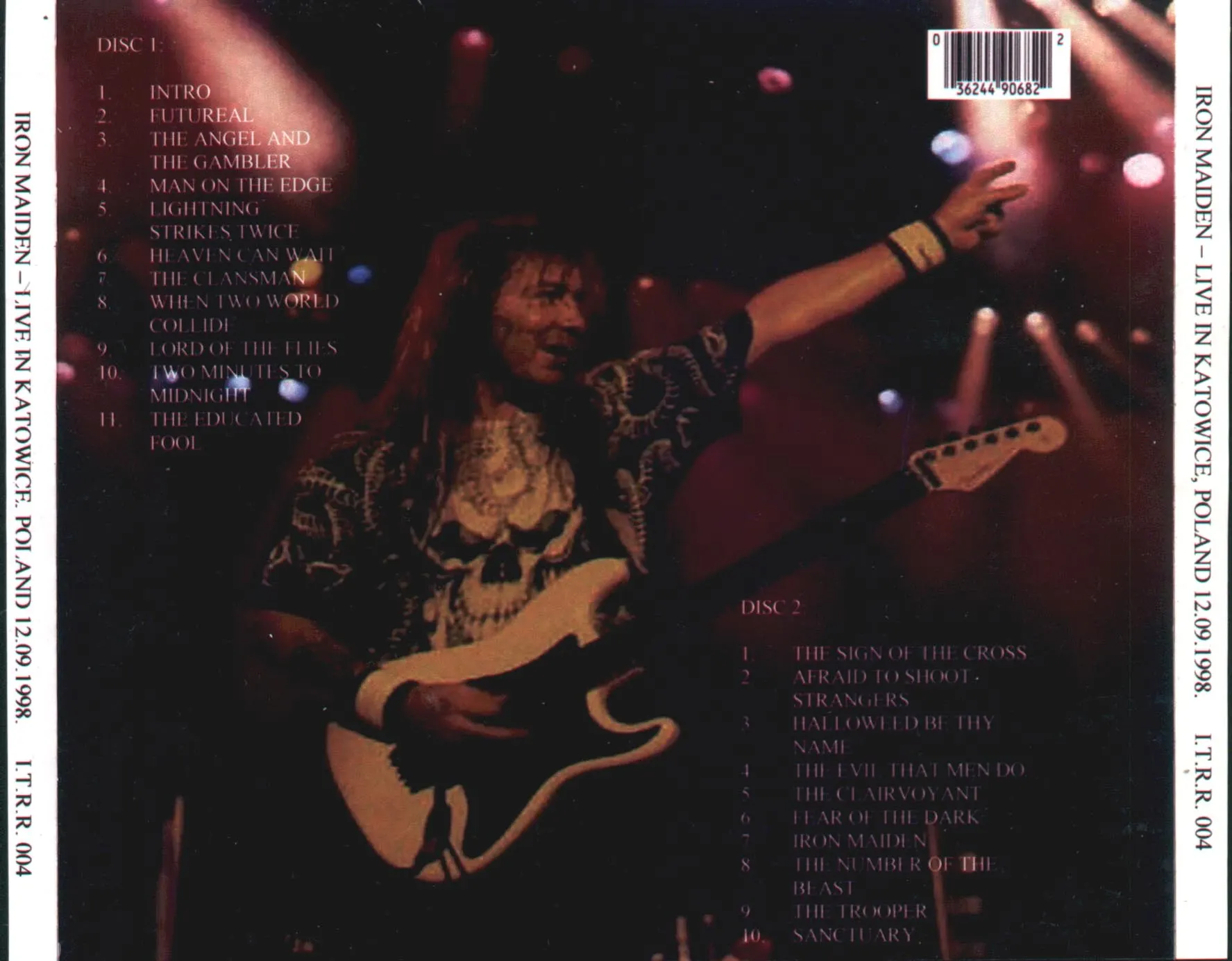 Iron Maiden, Katowice 1998: cover art, back
