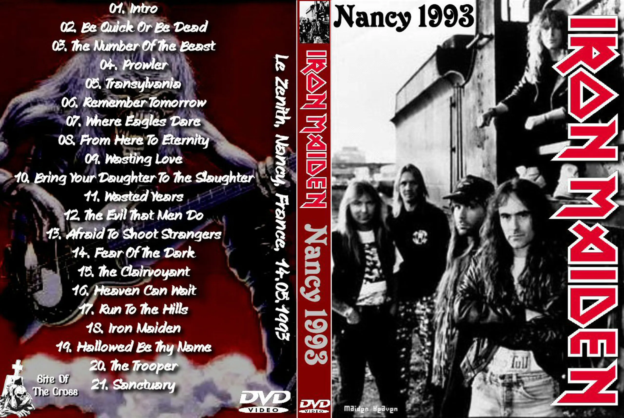 Iron Maiden, Nancy 1993: cover art, front