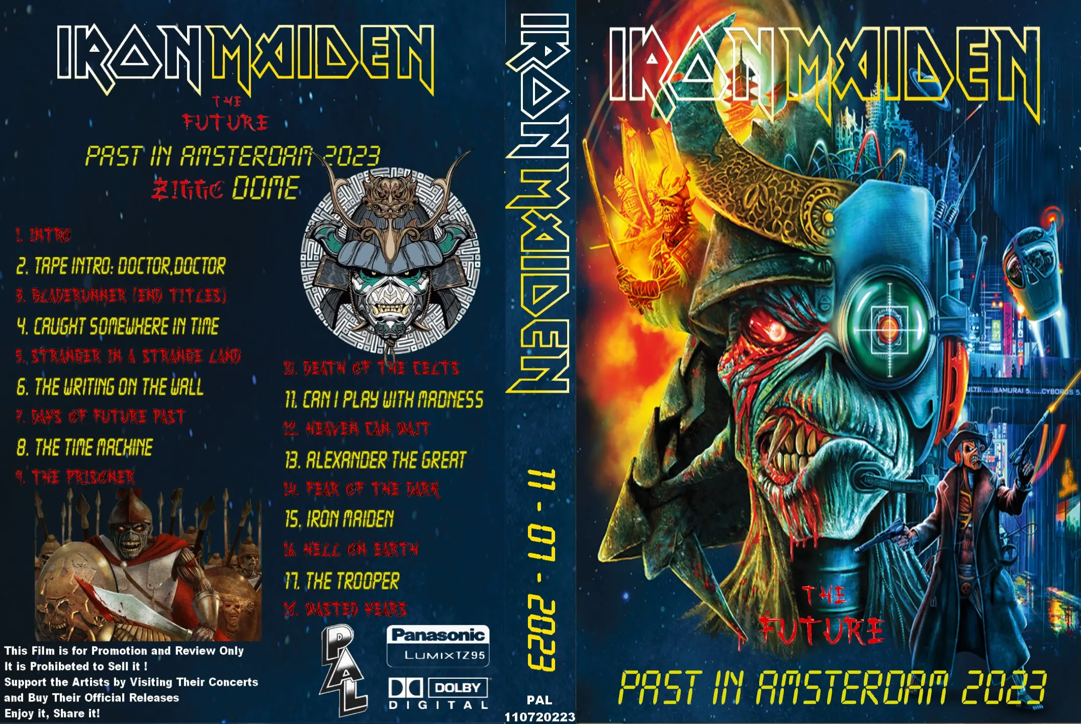Iron Maiden, Amsterdam 2023: cover art, front