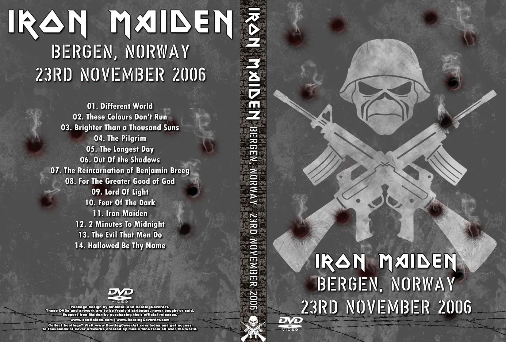 Iron Maiden, Bergen 2006: cover art, front