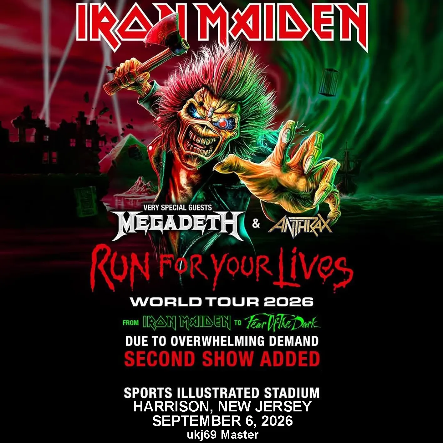 Iron Maiden, Harrison 2026: cover art, front