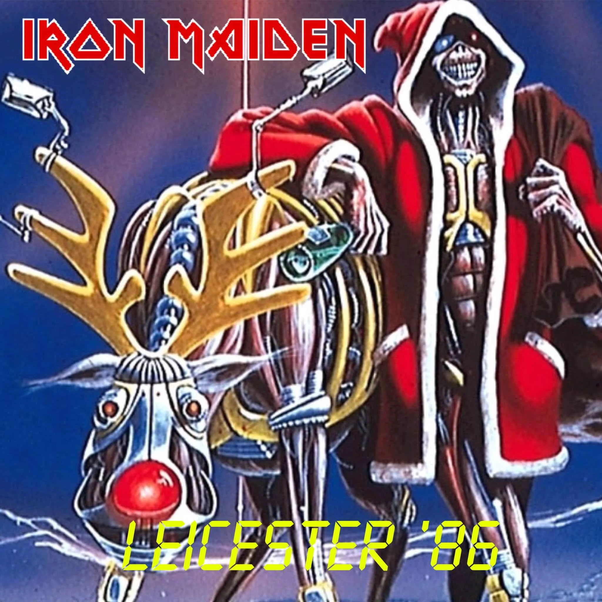 Iron Maiden, Leicester 1986: cover art, front