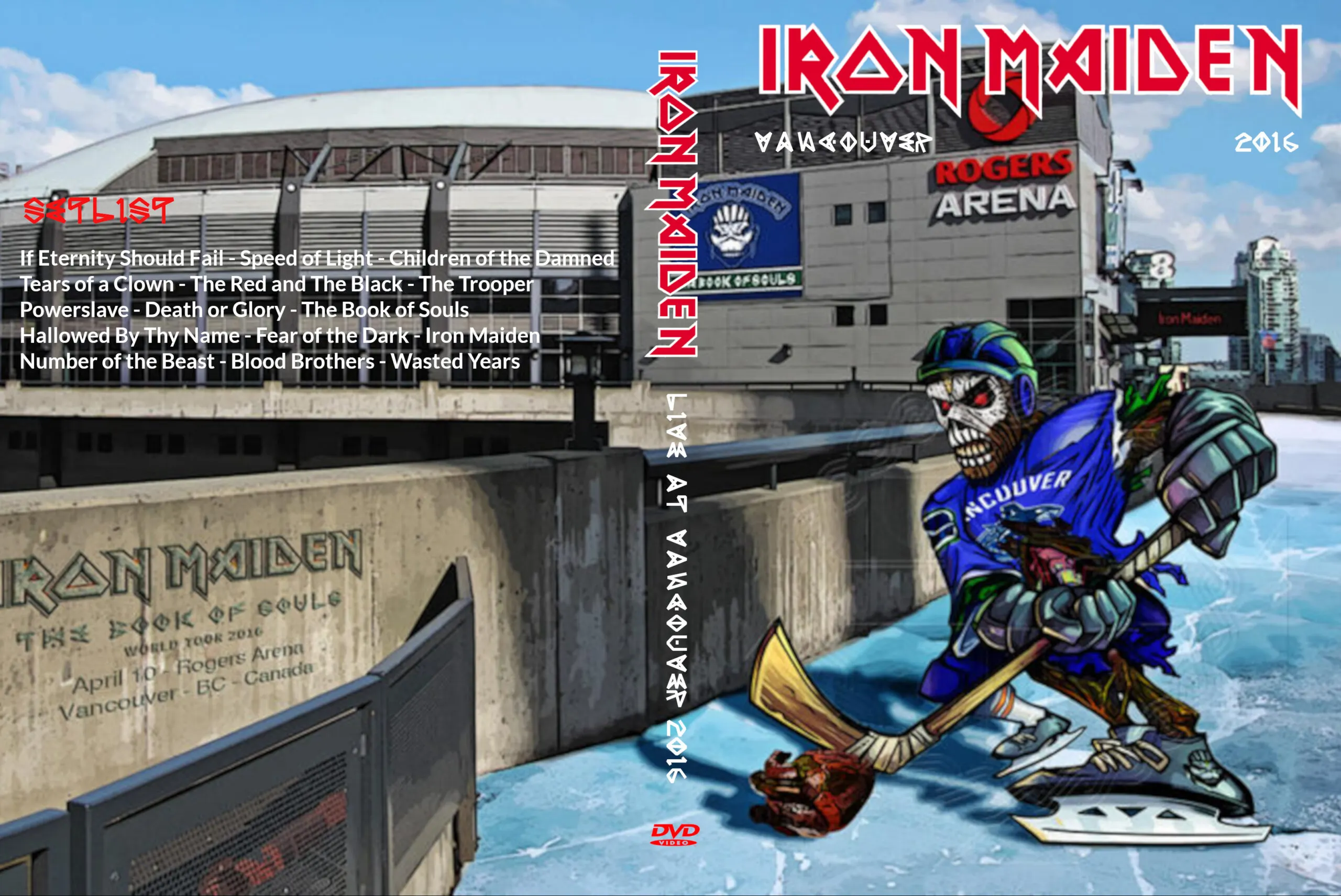 Iron Maiden, Vancouver 2016: cover art, front