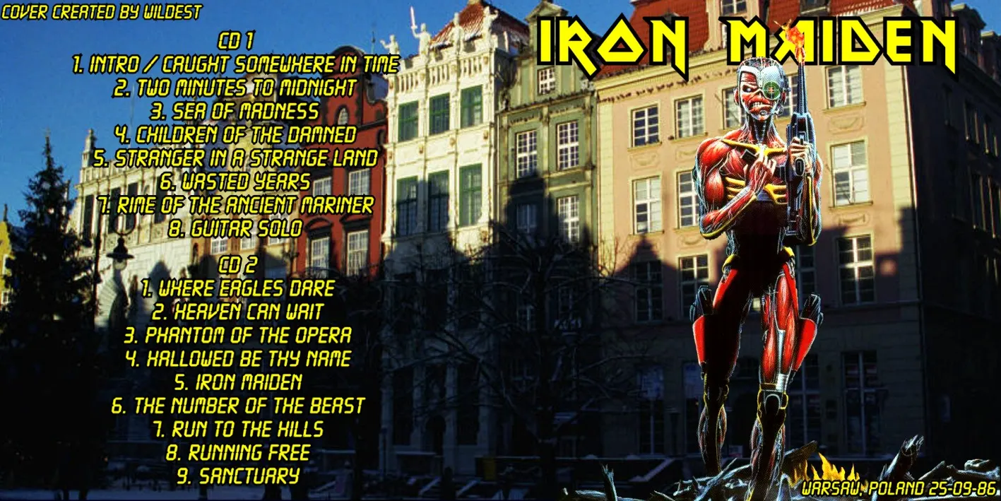 Iron Maiden, Warsaw 1986: cover art, front