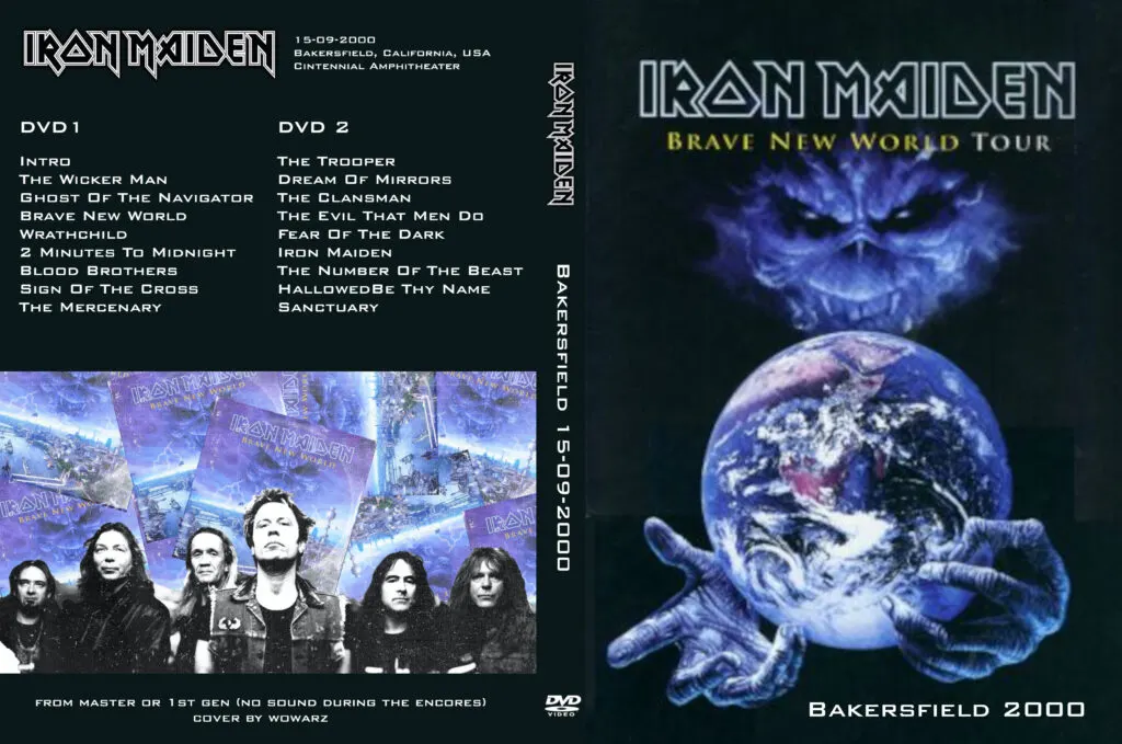 Iron Maiden, Bakersfield 2000: cover art, front