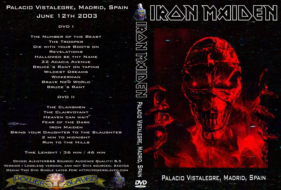 Iron Maiden, Madrid 2003: cover art, front