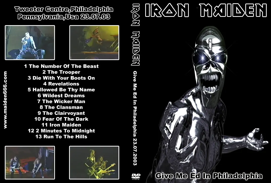 Iron Maiden, Philadelphia 2003: cover art, front