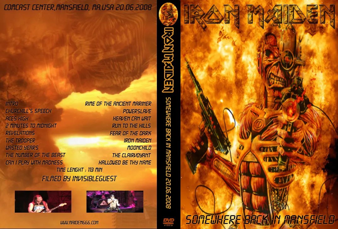Iron Maiden, Mansfield 2008: cover art, front