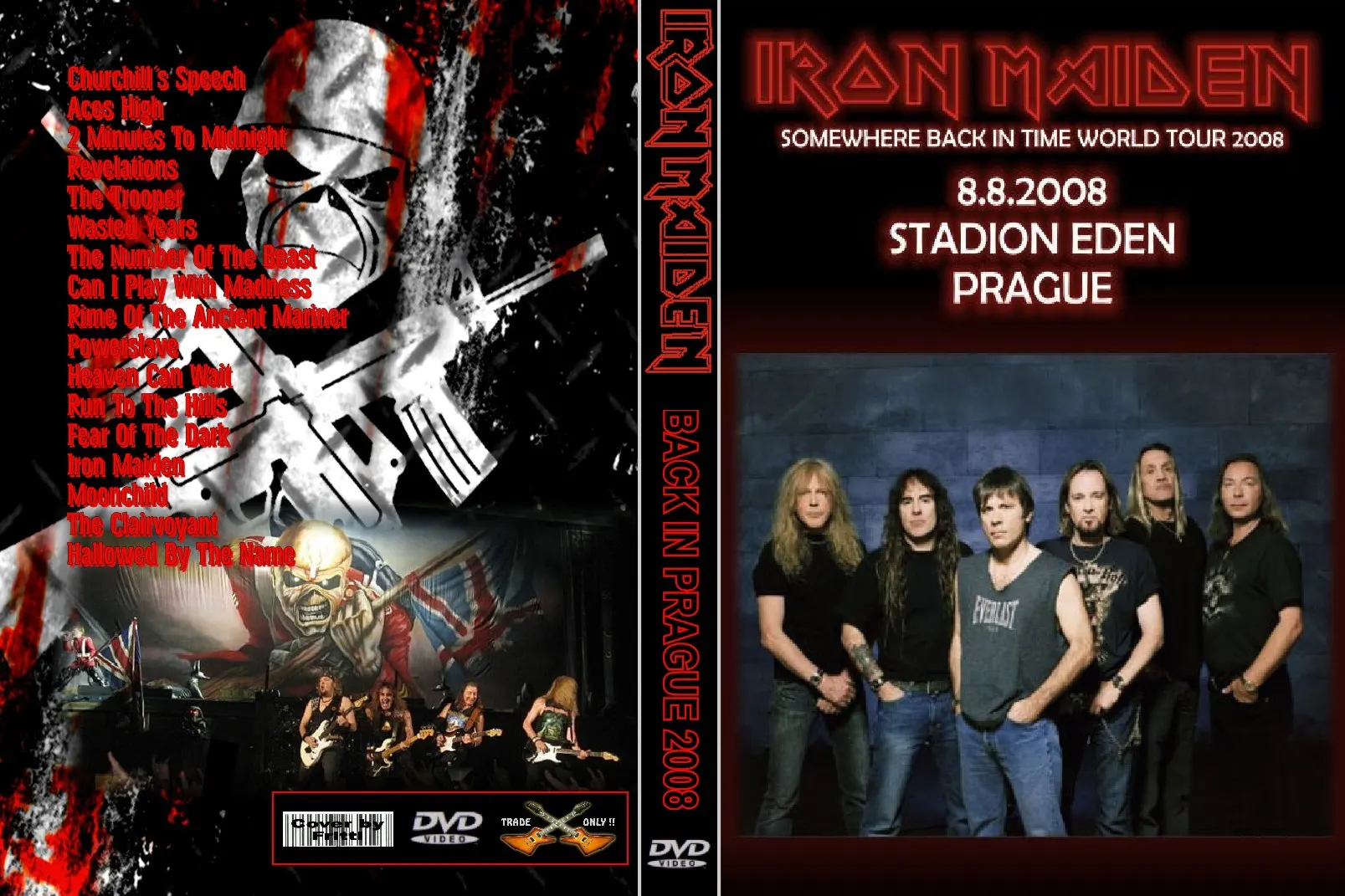 Iron Maiden, Prague 2008: cover art, front