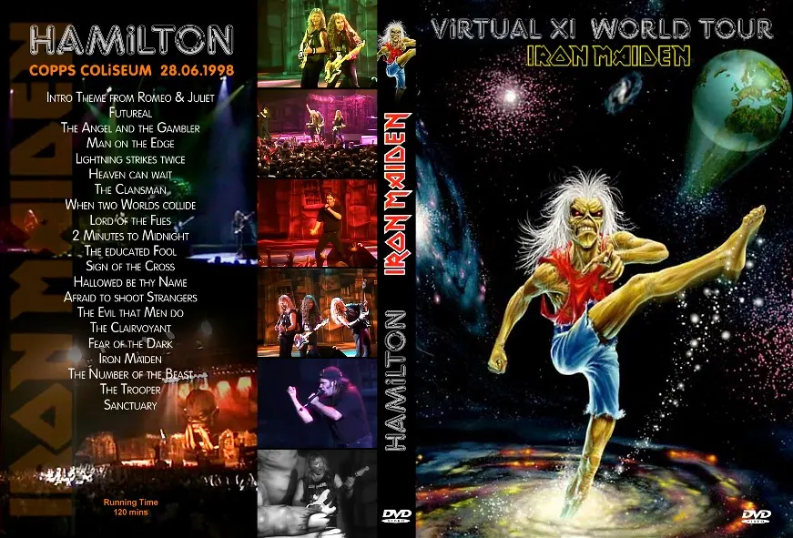 Iron Maiden, Hamilton 1998: cover art, front