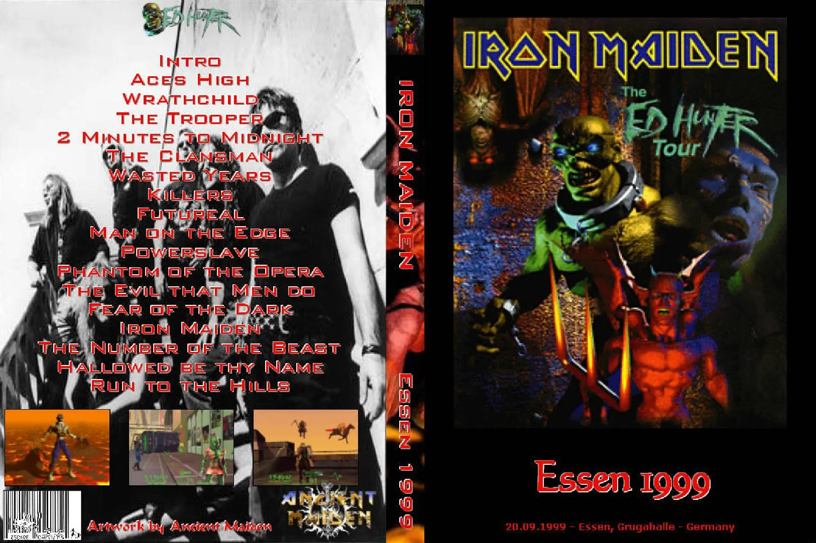 Iron Maiden, Essen 1999: cover art, front