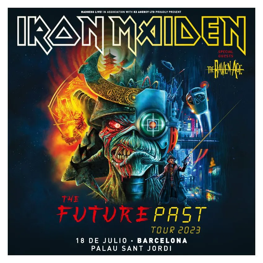 Iron Maiden, Barcelona 2023: cover art, front