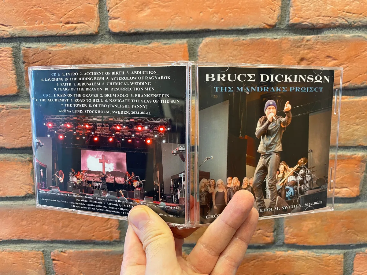 Bruce Dickinson, Stockholm 2024: the physical release in hand